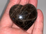 BLACK MOONSTONE HEART