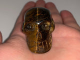 GOLDEN TIGER EYE SKULL