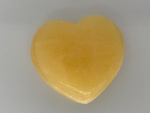 ORANGE CALCITE HEART