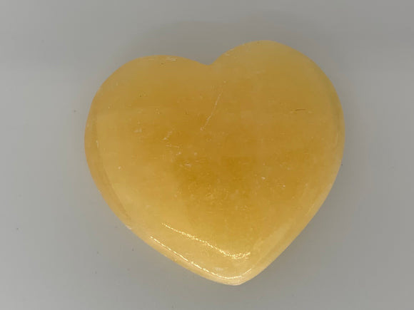 ORANGE CALCITE HEART