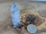 BLACK TOURMALINE IN QUARTZ STANDING POINT