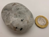 RAINBOW MOONSTONE PALMSTONE  WHITE LABRADORITE