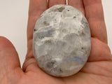 RAINBOW MOONSTONE PALMSTONE  WHITE LABRADORITE