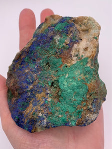 RAW AZURITE AND MALACHITE