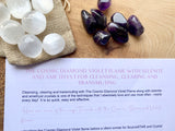 Amethyst  -  Selenite  -  Aura Cleansing  -  Crystal Grids  -  Tumble Stones  -  Gemstones  -  Stones  -  Cosmic Diamond Violet Flame